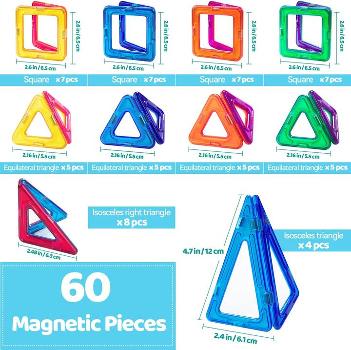 Image du produit Theefun 60-teiliger Magnetbaukasten