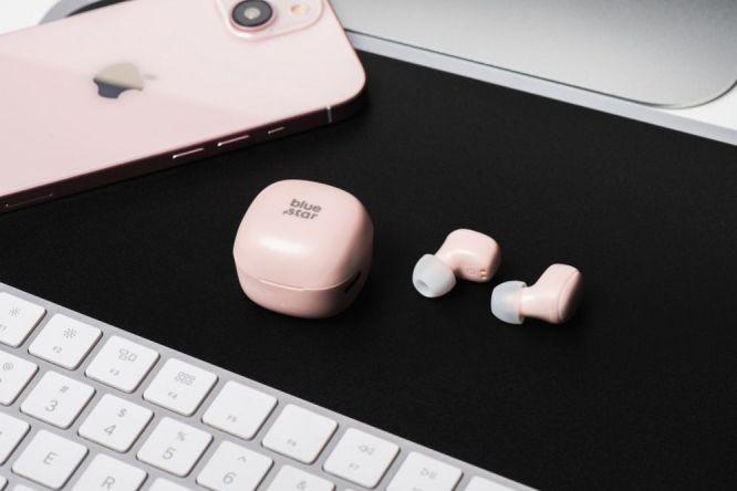 Actual product image Wired headphones Blue Star BLUE STAR wireless earphones bluetooth TWS Mini A19 pink (3.50 h, Wireless)