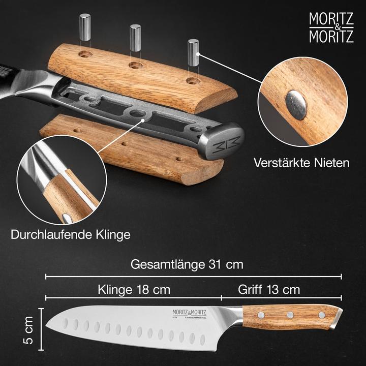 Immagine prodotto Moritz & Moritz Coltello Santoku (18 cm)