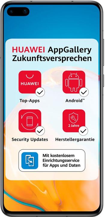 Produktbild Huawei P40 (128 GB, Black, 6.10", Hybrid Dual SIM + eSIM, 50 Mpx, 5G)