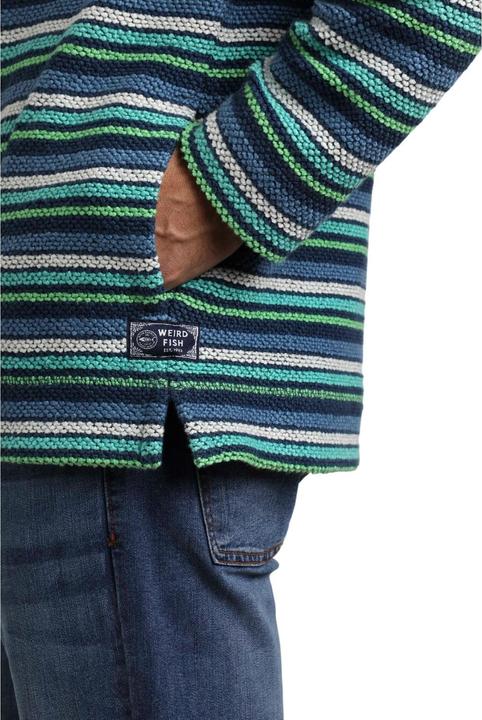 Immagine prodotto Weird Fish Payson Felpa con Cappuccio A Strisce Collo con Bottoni Uomo (XL)
