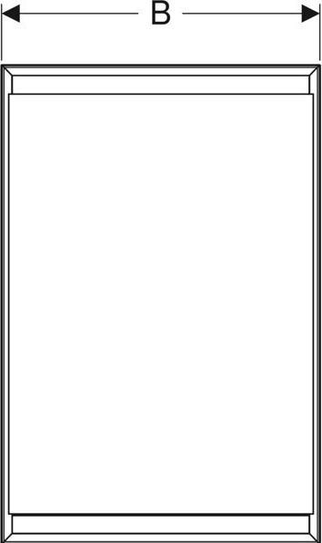 Immagine prodotto Geberit Armadio a specchio ONE con ComfortLight, 1 anta, montaggio nascosto, bianco/alluminio, 60x90 (60 x 90 cm)