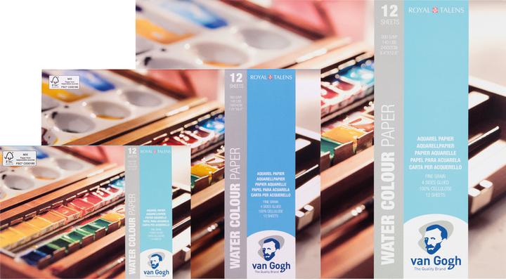 Actual product image Van Gogh Watercolor paper (24 x 32 cm, Plain, Soft cover)