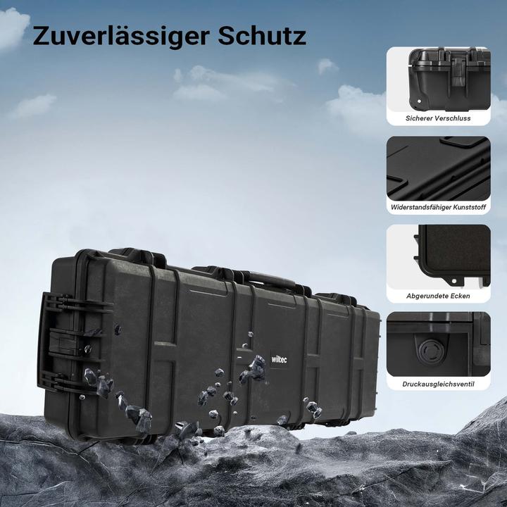 Produktbild Wiltec Waffenkoffer 137,8x38,3x17,5cm Langwaffen Gewehrkoffer Koffer Gewehr