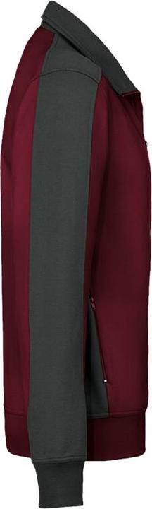 Actual product image Hakro Sweat jacket Contrast Perf wine red/anthracite size 5XL (5XL)