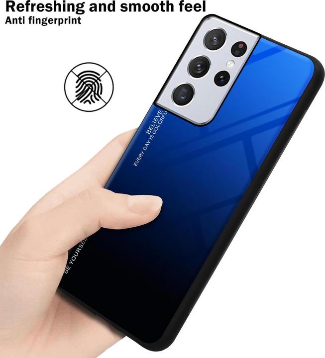 Productafbeelding Cadorabo TPU 2 kleuren glasdekking (Samsung Galaxy S21 Ultra)