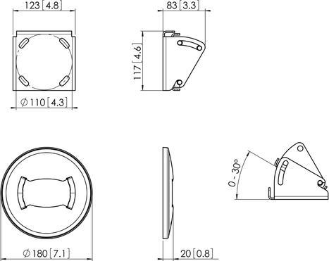 Actual product image Vogels Professional PUC 1080 - Mounting component (ceiling plate) (Ceiling)
