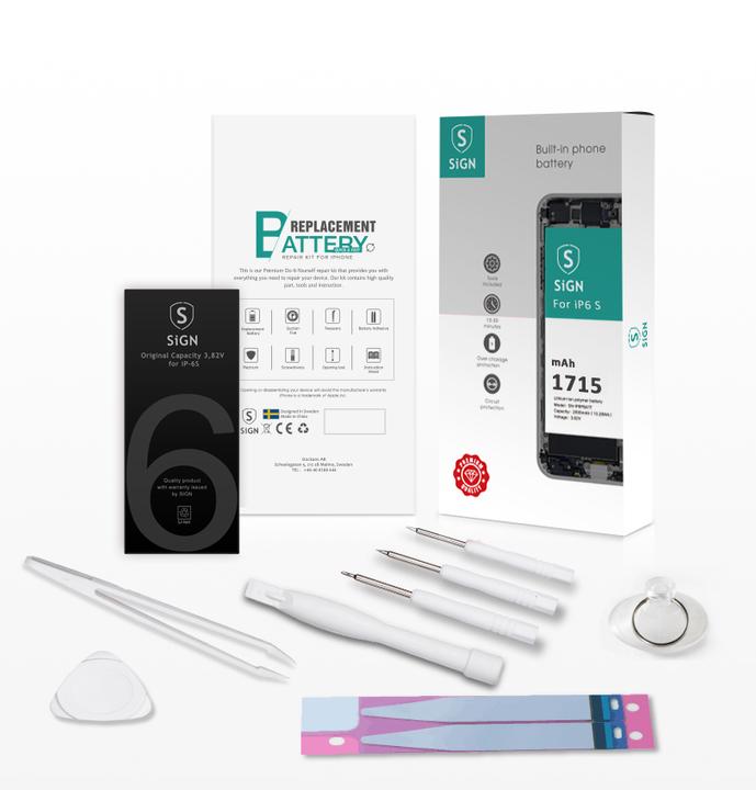 Produktbild SIGN Complete Kit for Battery Change on iPhone 6S