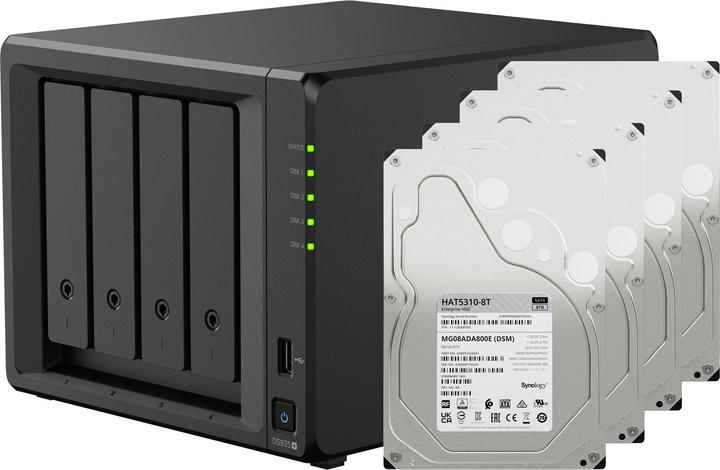 Synology DS925+ (4 x 8 TB, Synology HAT 53xx)