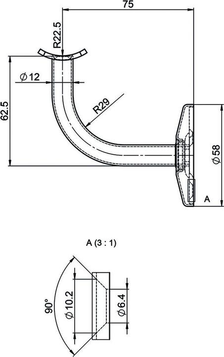 Produktbild Webi Handlaufstützen LED (Edelstahl)