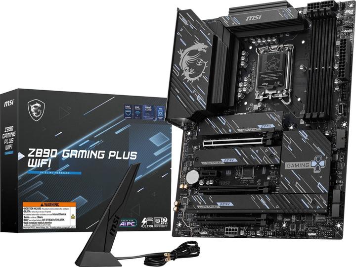 Actual product image MSI Z890 GAMING PLUS WIFI (LGA 1851, Intel Z890, ATX)