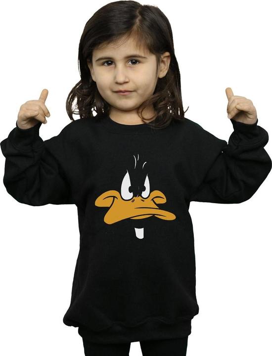 Actual product image Looney Tunes Girls Daffy Duck Big Face Sweatshirt (128)