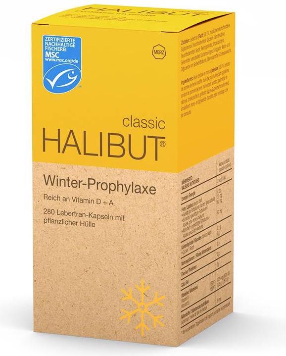 Actual product image Halibut Vitamin A and D capsules (280 Piece, Capsules, 107 g)