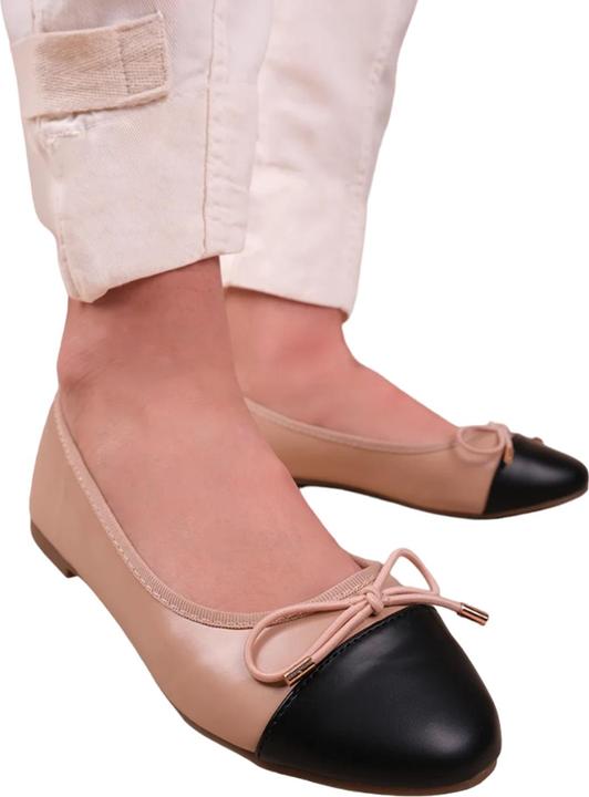 Actual product image Where's That From Womens/Ladies Janice PU Bow Detail Flat Ballerina Flats (37)