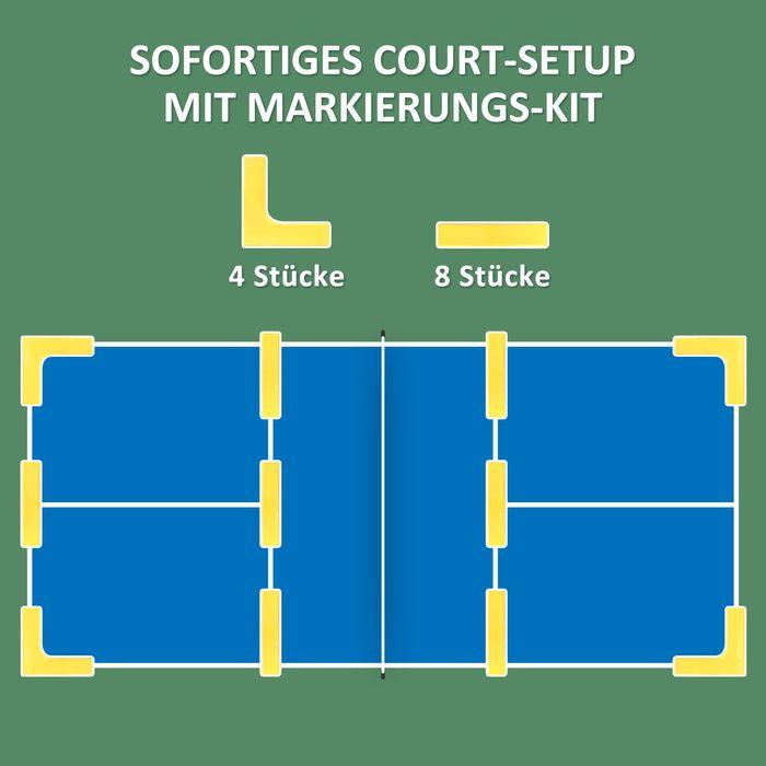 Immagine prodotto Swisshandel24 Pickleball-Netz tragbares Set 6,7 m Pickleball-System mit Ballsammler, Bälle