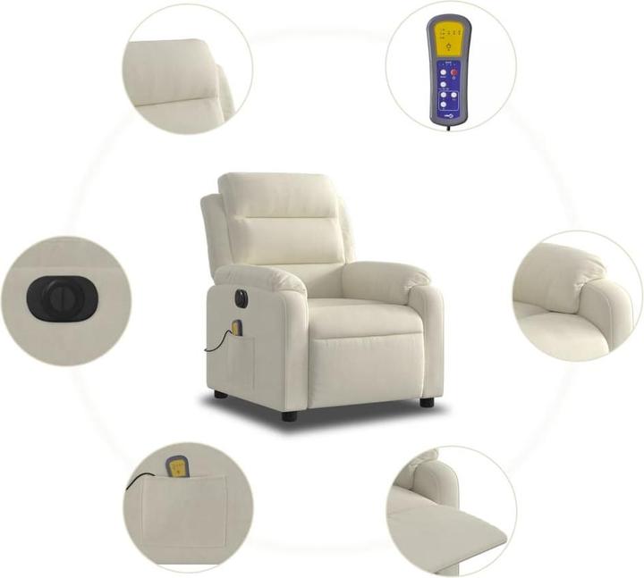 Immagine prodotto VidaXL Sedia da massaggio elettrica in velluto