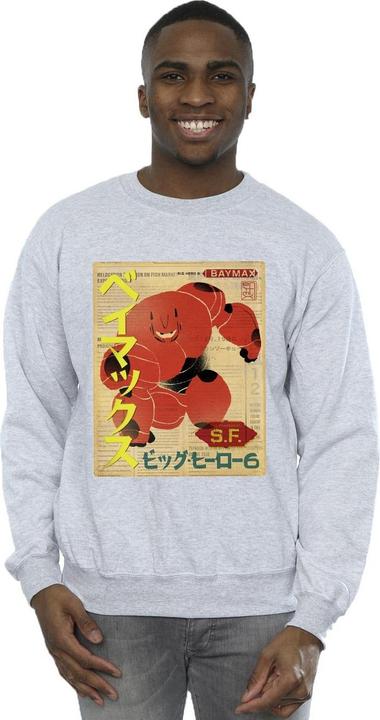 Immagine prodotto Disney Big Hero 6 Baymax Baymax Newspaper Felpa Uomo (XXL)