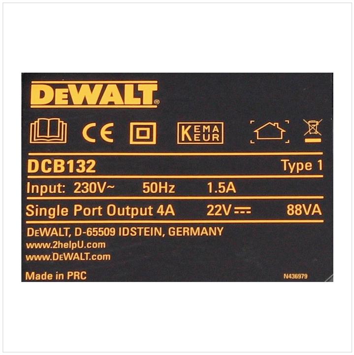 Actual product image DeWalt Double charger (10.8 V)
