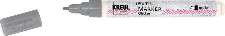 Image du produit Kreul Crayon de peinture pour tissu, marqueur textile Javana texi mäx Glitter pour tissus clairs et foncés (Or, 4 mm)