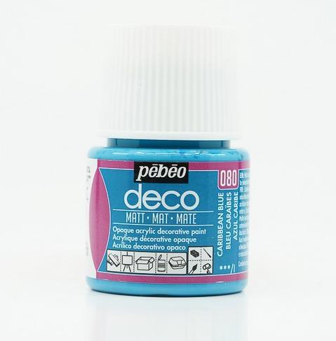 Produktbild Pebeo Deco Matte Acrylfarben (Karibik Blau, 45 ml)
