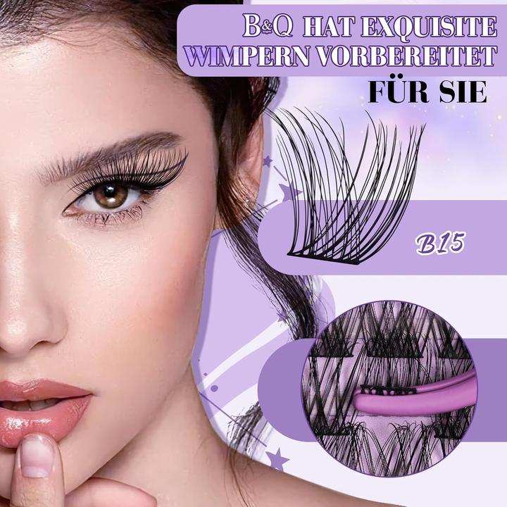 Produktbild B&Q Lash Extension Set mit Kleber und Applikatoren (Künstliche Wimpern, Wimpernkleber, Wimpern Applikator)