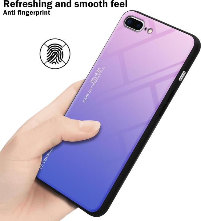 Productafbeelding Cadorabo TPU 2 kleuren glasdekking (Apple iPhone 7 Plus, Apple iPhone 7s Plus)