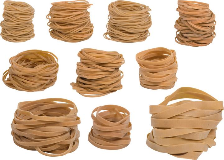 Image du produit Q-Connect Elastique no. 64 brun, 500g (250 pcs)
