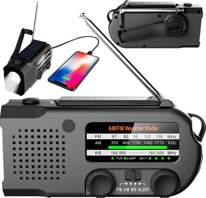 Produktbild Mozo Radio Mozos ER-01 FM/AM radio solar + dynamo (FM, AM, Bluetooth)