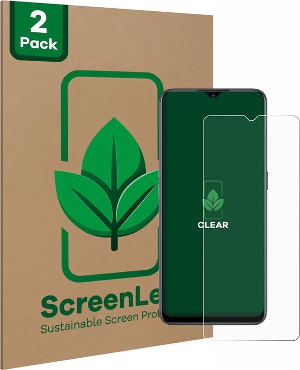 Produktbild ScreenLeaf Schutzfolie nachhaltiger Displayschutz Displayschutzfolie Folie Klar Transparent (2 Stück, Oppo Find X2 Lite)