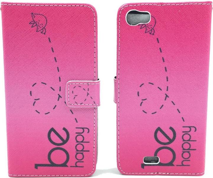 König Design Protective Case for Wiko Lenny Be Happy Pink Bag Cover Case + 1 Armour Protection Glass New (Lenny)