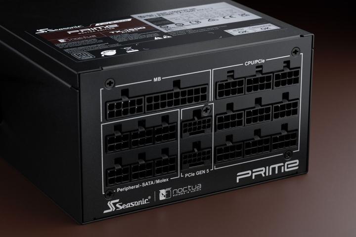 Produktbild Noctua PRIME TX-1600 Edition (schwarz, 2x 12VHPWR, 6x PCIe, Kabel-Management, 1600 Watt) (1600 W)