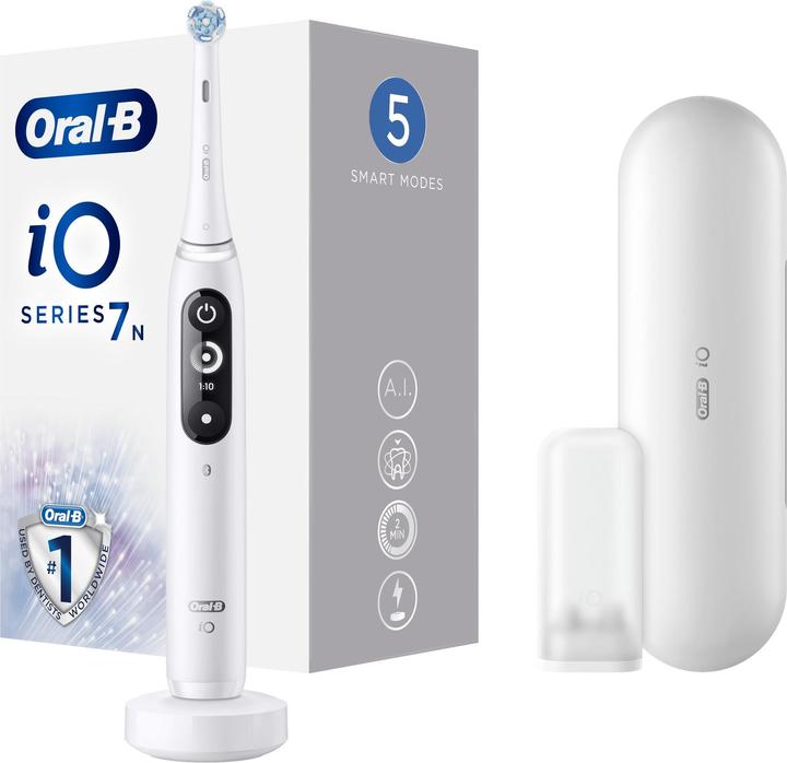 Actual product image Oral-B iO 7n - Electrical Tandenborstel - Wit (Oscillating toothbrush)