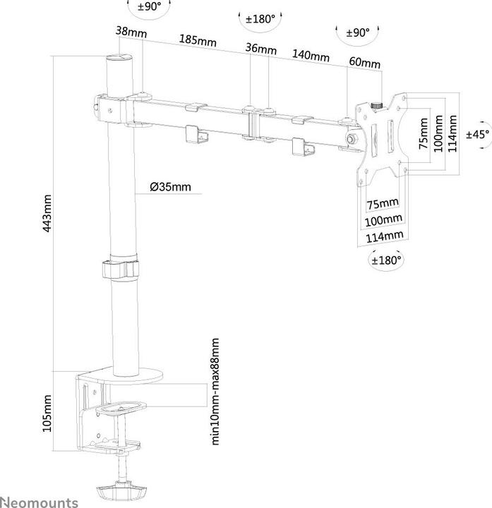 Produktbild Neomounts FPMA-D550 (Tisch, 32")