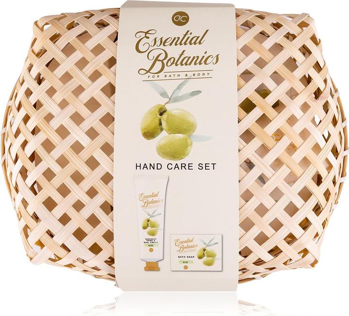 Accentra Handpflegeset ESSENTIAL BOTANICS - CLASSICS in Bambuskorb, inkl. 100g Seife, 60ml Hand- & Nagelcreme (Manicure set)