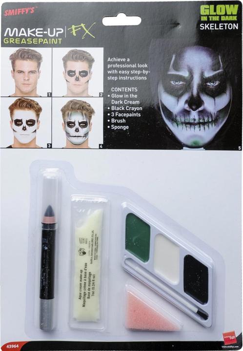 Image du produit Smiffys Kit de maquillage Squelette qui brille dans le noir