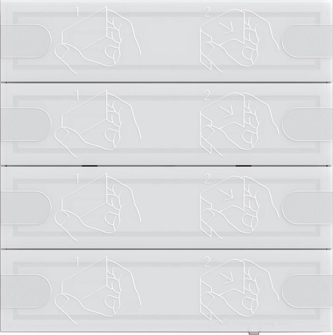Image du produit Gira KNX Tastsensor 4 quadruple 5004003 Confort TS4 Blanc