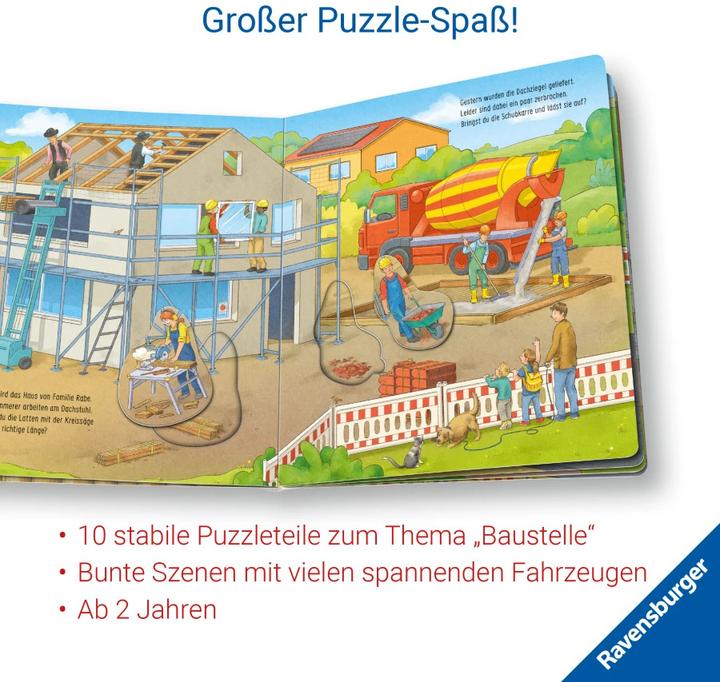 Actual product image Ravensburger Mein grosses Puzzle-Spielbuch: Baustelle (German)