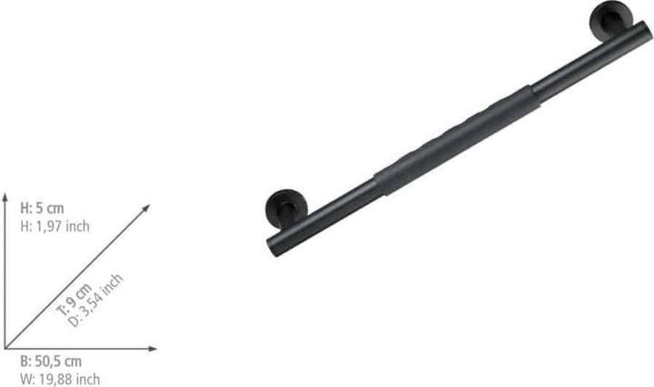 Produktbild Wenko Wandhaltegriff Secura schwarz