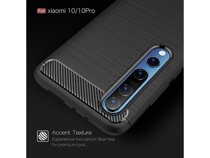 Actual product image Screenguard Xiaomi Mi 10 Cover Carbon Brushed Soft TPU (Xiaomi Mi 10)