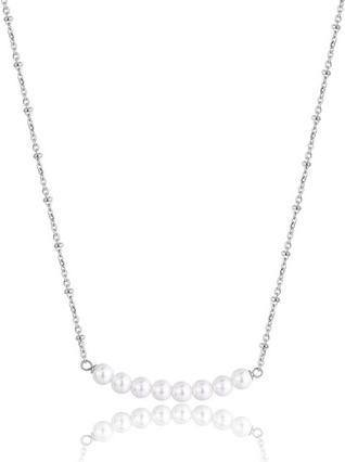 Sagapo S'Agapõ - Elegant steel necklace with artificial pearls Wisdom SWI10