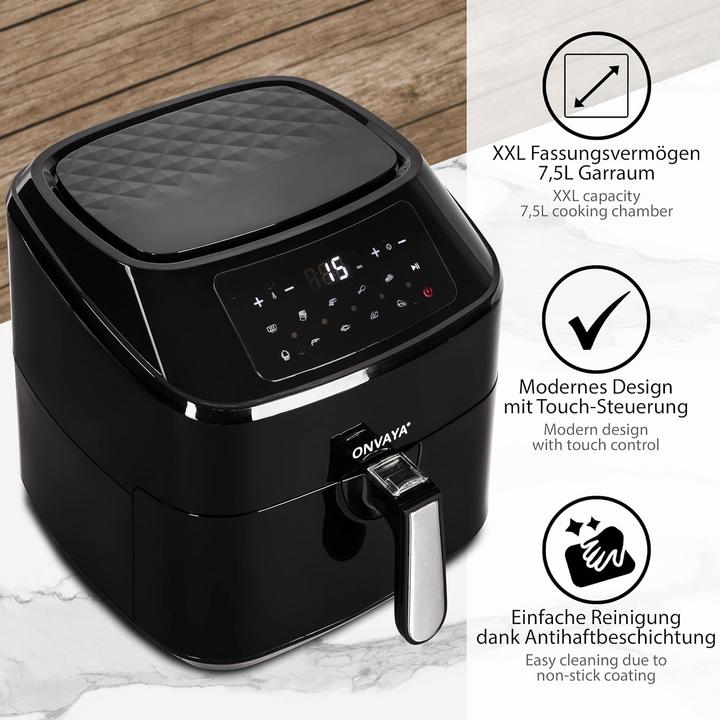 Produktbild Onvaya Airfryer XXL Heissluftfritteuse mit 10 Programmen