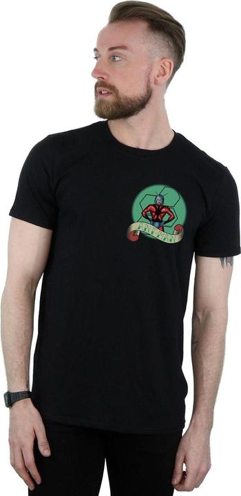 Actual product image Mens Ant-Man Tattoo Breast Print T-Shirt (4XL)