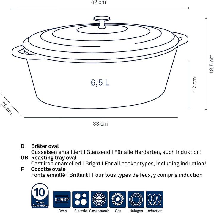 Image du produit Kela Calido (33 cm, Cocotte + faitout, Fonte)
