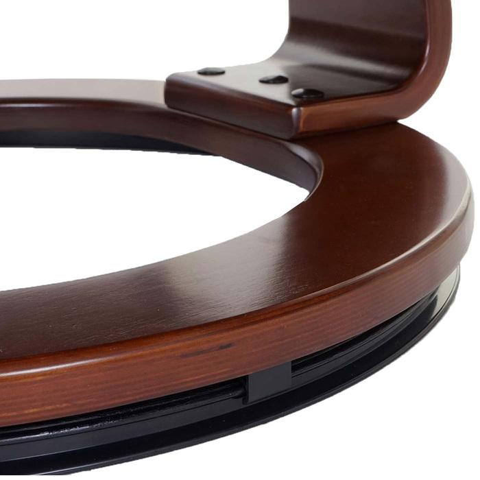 Immagine prodotto Swisshandel24 Poltrona MCA Relax, poltrona TV, poltrona TV sgabello, tessuto finto camoscio nero-marrone