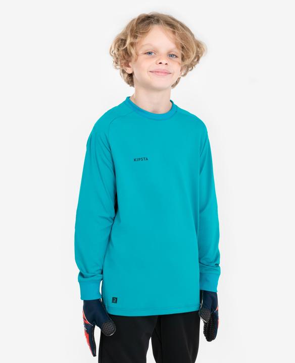Immagine prodotto Kipsta Maglia da portiere di calcio per bambini - F100 turchese (10, 11, 12)