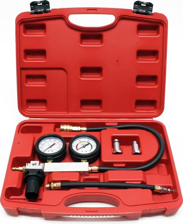 Actual product image Wiltec Compression pressure tester set for diagnosis of cylinder leakage in petrol engines