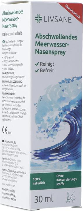 Valori nutrizionali e ingredienti Livsane Nasenspray hypertonisches Meerwasser (1 Pezzo/i)