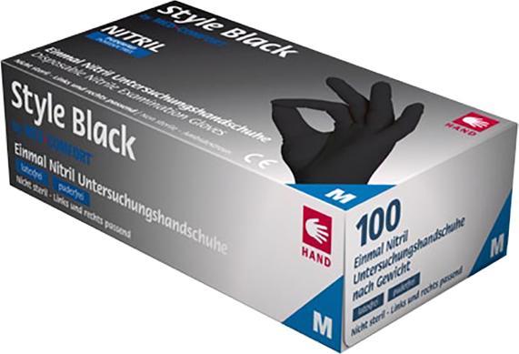 Produktbild Ampri Einmalhandschuhe Nitril schwarz Gr.S (S)