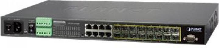 Actual product image Planet Managed Metro Ethernet Switch 16-port 100/1000Base-X SFP + 8-port 10/100/1000 Base-T L2/L4 (AC+2... (8 Ports)