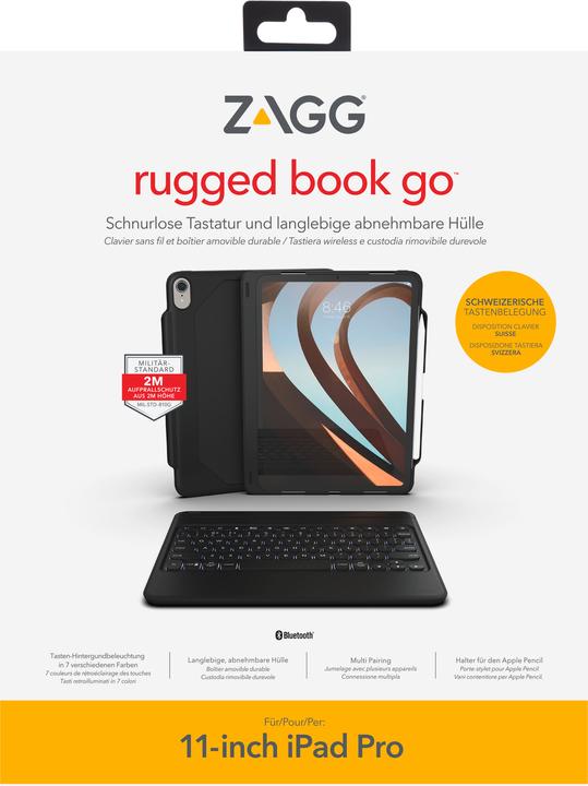 Immagine prodotto Zagg Slim Book Go (CH, iPad Pro 11 2018 (1. Gen))